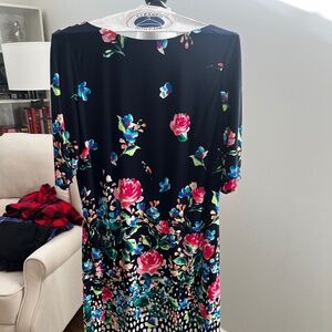 Eliza J navy  background floral dress